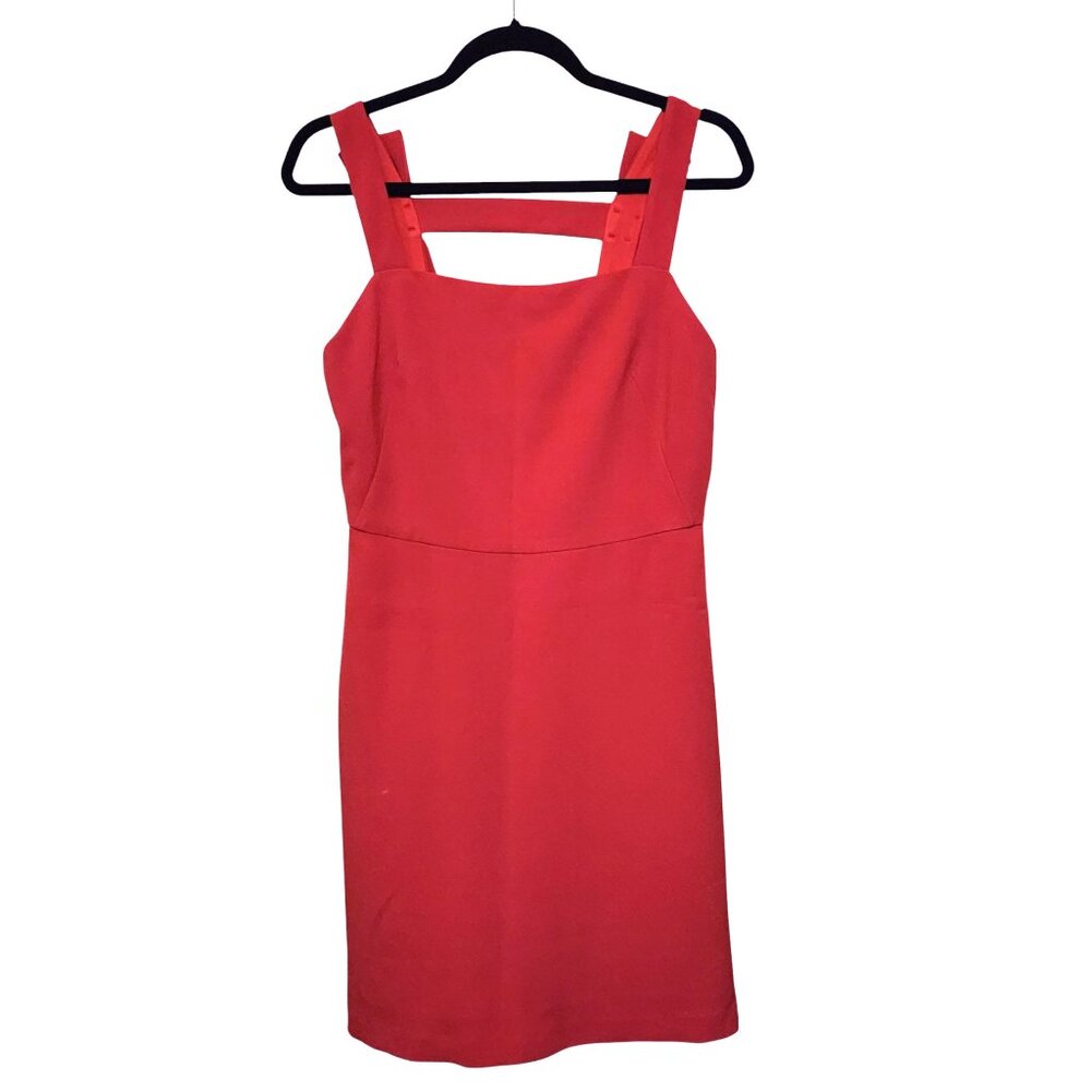 Nicole Miller Pink Coral Dress Size 6 Cut-Out Back With Bow Accents